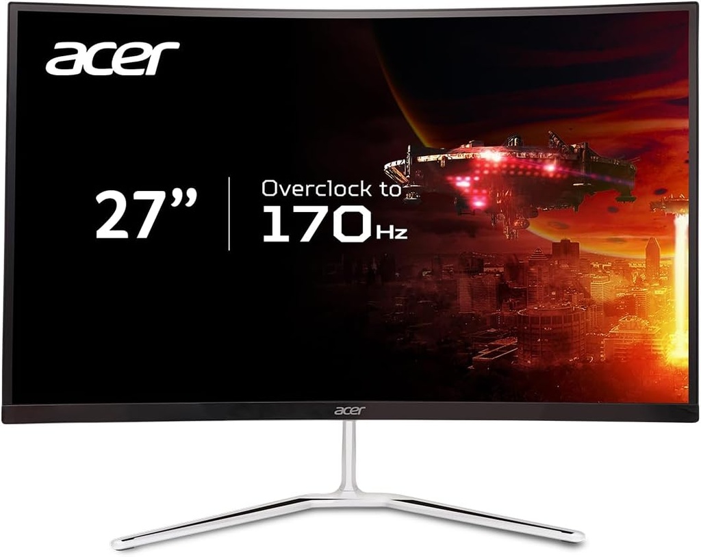 Acer Nitro 27" WQHD 2560 x 1440 1500R Curvo PC Gaming - Monitor | AMD FreeSync Premium | Actualización de hasta 170Hz