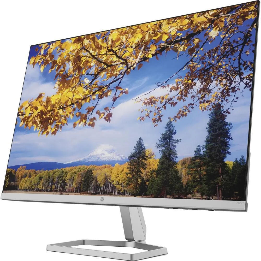 MONITOR HP M27f 27" FHD - IPS (1920x1080) Tasa 75 Hz - Plateado - base metalica
