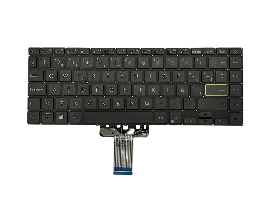 TECLADO ASUS X413, X421, E410, S433, M413 VIVOBOOK S14 (NEGRO) BOTON POWER