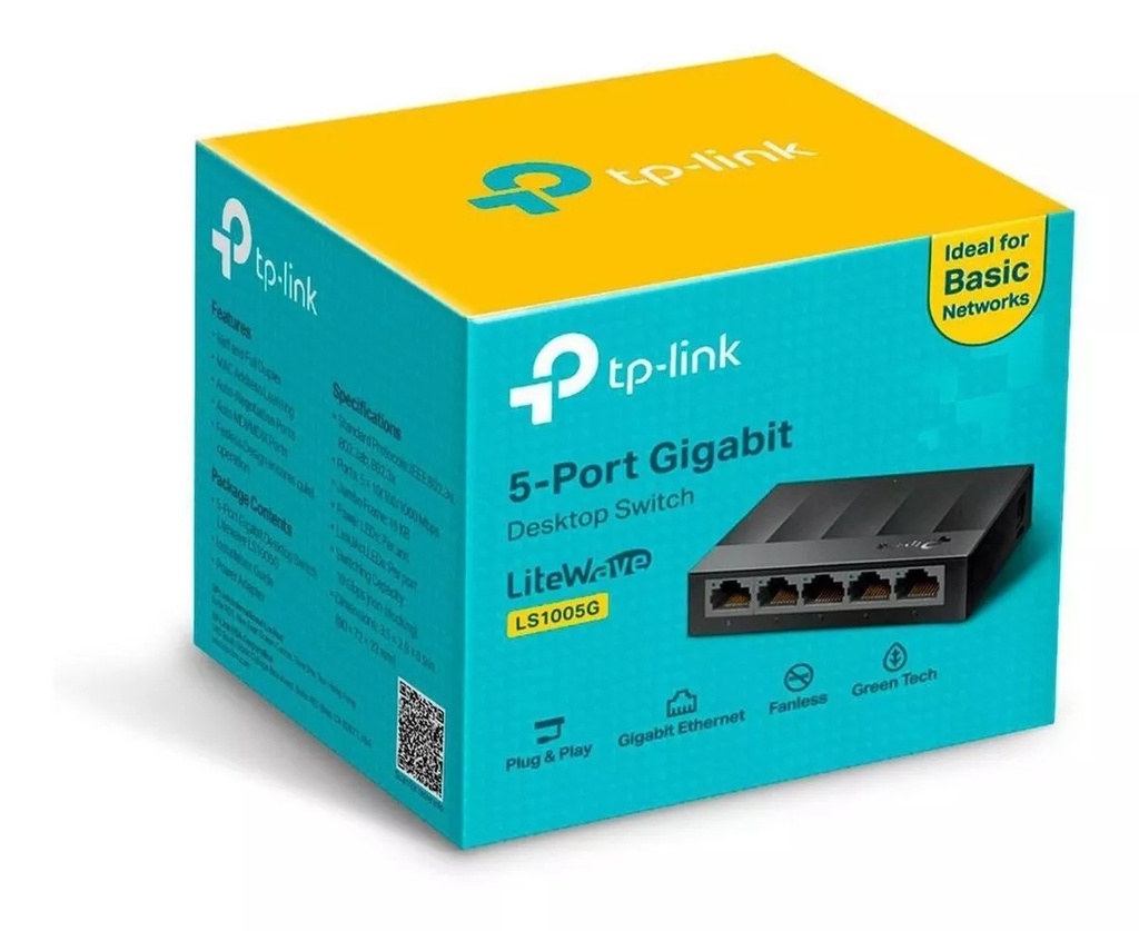 Switch de Escritorio de 5 Puertos 10/100/1000Mbps Ref. LS1005G TP-LINK