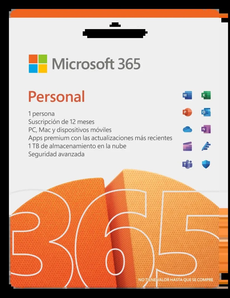 LICENCIA OFFICE 365 PERSONAL 1 AÑO