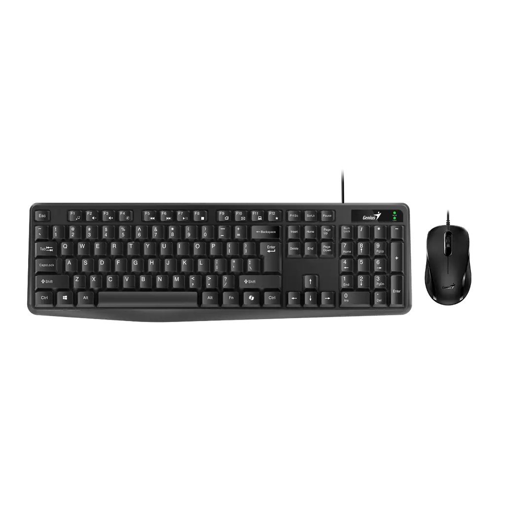 Kit de teclado y mouse Alámbrico Genius KM-170 Negro