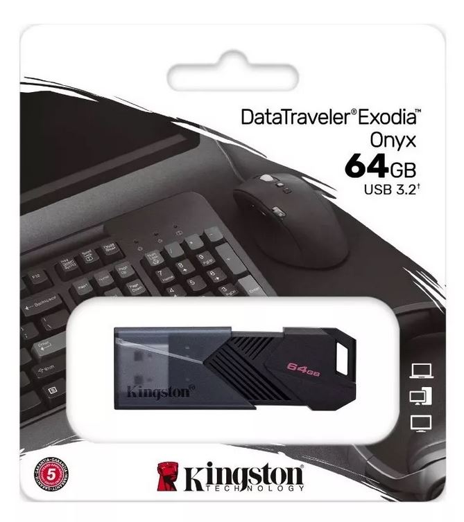 Memoria Usb Kingston Data Traveler Exodia Onyx 64gb Color Negro Ónix