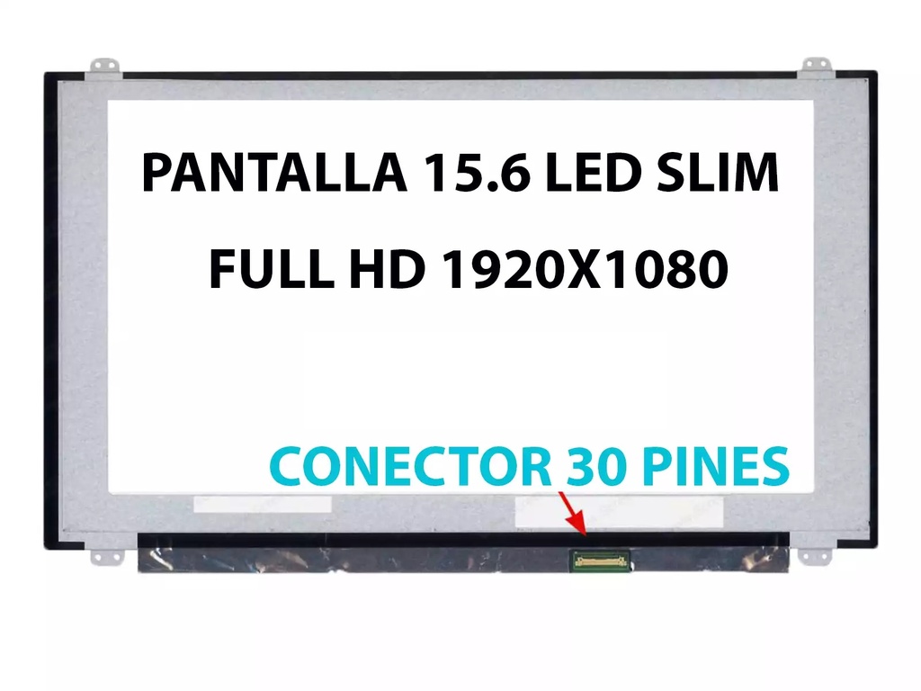 PANTALLA PORTATIL LED ULTRA SLIM 15.6 PUL 30 PINES FULL HD CON SOPORTES