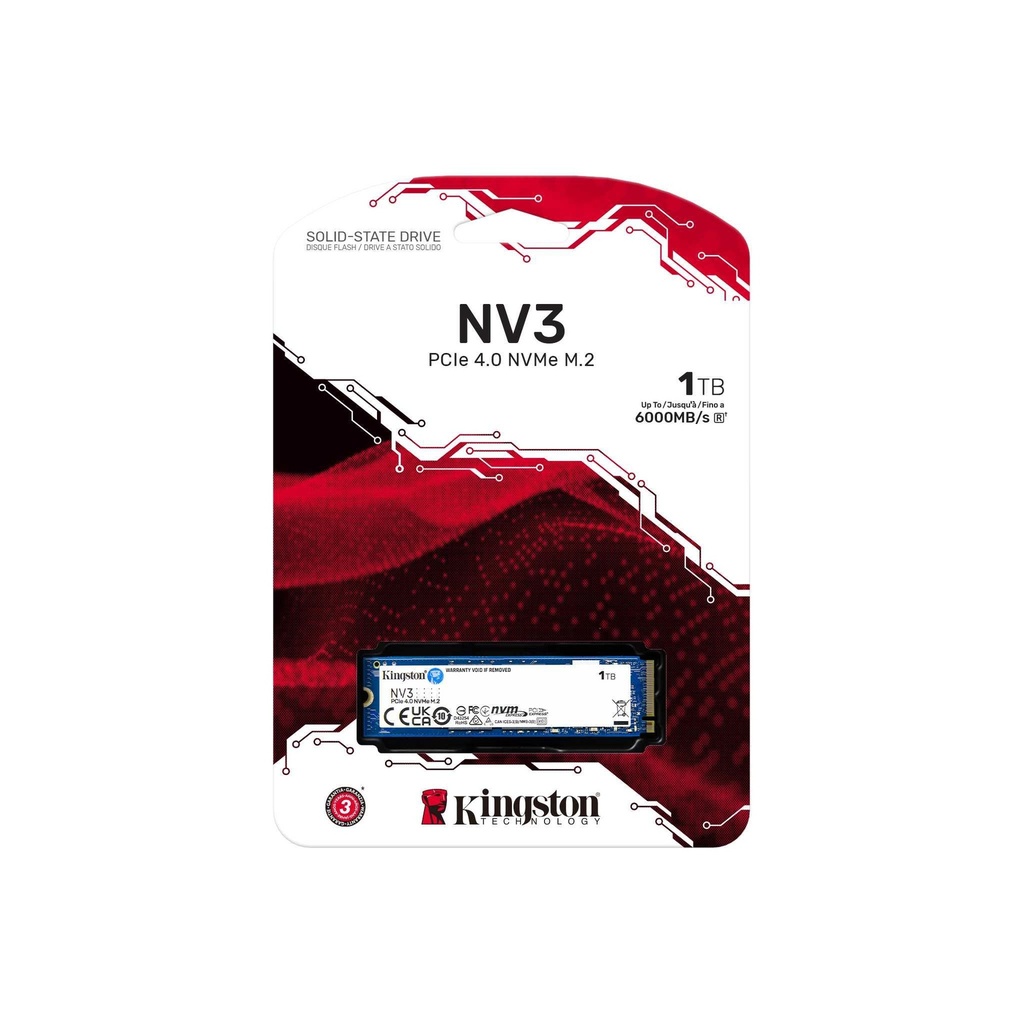 SSD M.2 NVME 1TB KINGSTON NV3 6000MB/S PCIe 4.0