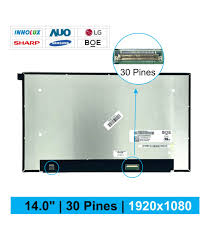 PANTALLA PORTATIL LED ULTRA SLIM 14.0 PUL 30 PINES NANO EDGE FULL HD SIN CIRCUITO SIN SOPORTES MODELO: N140BGA-E54