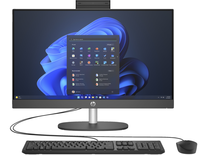 TODO EN UNO HP ProOne 245 G10 23.8" AMD RYZEN 5 7520U RAM 16GB SSD 512GB 23.8 PULG