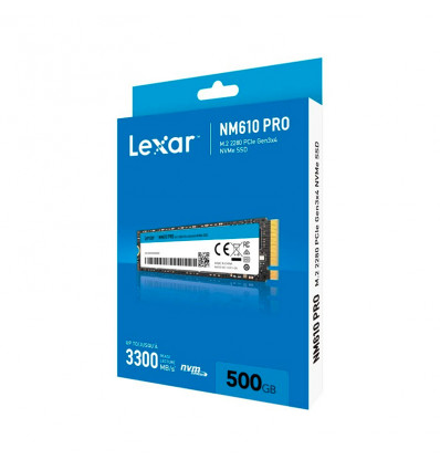 SSD M.2 NVME 500GB LEXAR MODELO NM610 PRO 3300MB/S