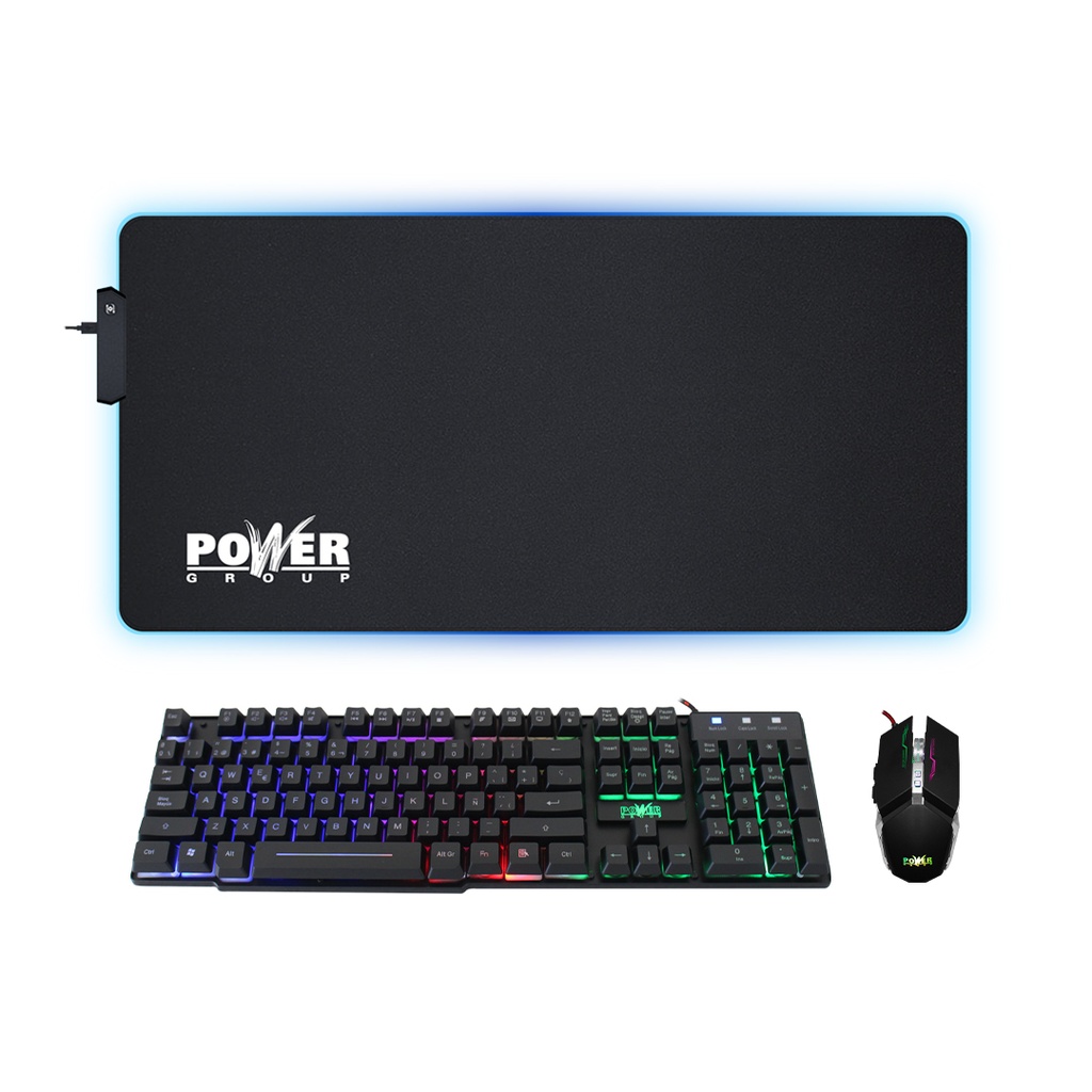 Combo Gaming Teclado, Mouse y Padmouse PowerGroup GC-801