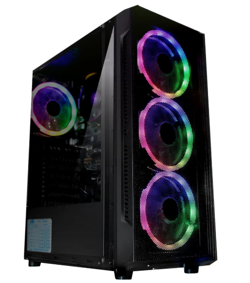 CHASIS POWER GROUP X18 / 4 COOLERS RGB CONTROLADORA / VIDRIO TEMPLADO