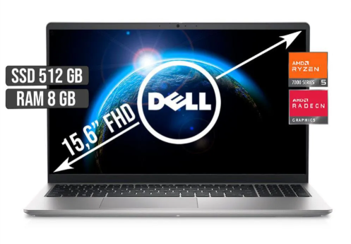 [A353557] PORTATIL DELL INSPIRON 3535 AMD RYZEN 5 7520U 8GB RAM 512GB SSD 15 PULG SILVER
