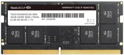 [ATGD516] MEMORIA RAM PORTATIL TEAMGROUP DDR5 16GB 5600MHZ