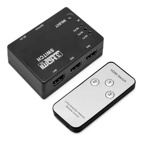 [SH31] Switch Hdmi 3 Entradas 1 Salida 3x1 Full Hd Control Ps4 Tv
