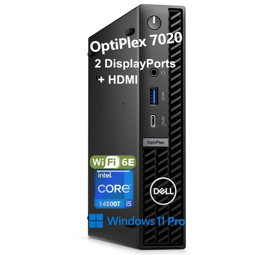 [DELL14] CPU DELL OPTIPLEX 7020 MICRO INTEL CORE I5 14500T DDR5 8GB M.2 NVME 512GB WINDOWS 11 PRO