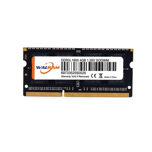 [A04025] RAM PORTATIL DDR3 4GB PC3L 1.35V 1600MHZ-12800 WALRAM