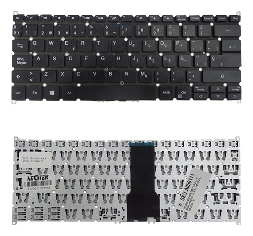 [A05101] TECLADO ACER ACER SWIFT 3 SF314-41 SF314-41GSF314-52 SF314-52G SF314-53G SF314-55 SIN POWER