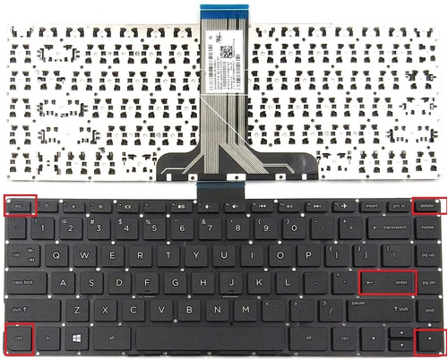[A05544] Teclado Portátil Hp 14-AX 14-CB 14-AX040 NEGRO