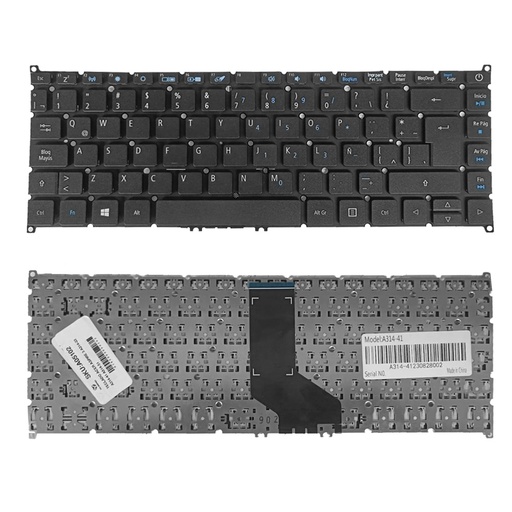 [A05102] TECLADO ACER ASPIRE 3 A314-33 A314-41 A514-51G A514-112.4 lbs TMP40-51 TMP40-51 CON POWER