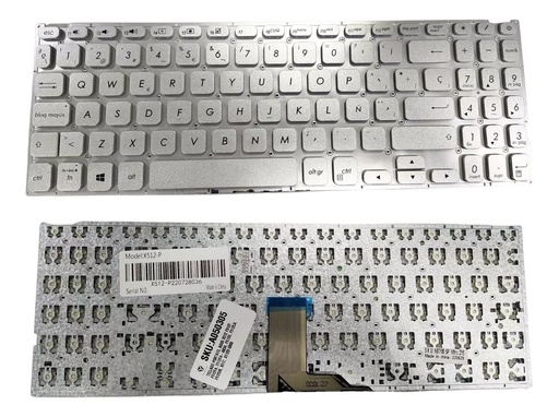 [A05314] TECLADO PORTATIL ASUS X509 X512 F512F F512FA F512FA-AB34 F512U F512UA F512UB X512 X512D PLATEADO