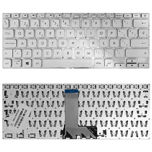 [A05304] TECLADO ASUS X412 X412F X412FA X412U X412UB X412UA X412D X412 S412 D412 PLATEADO