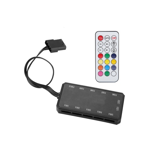 [A110126] CONTROLADORA HASTA 10 VENTILADORES ( 6 PINES ) RGB NICOLS