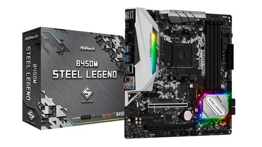 [A14075] BOARD ASROCK B450M STEEL LEGEND DDR4 SOCKET AM4