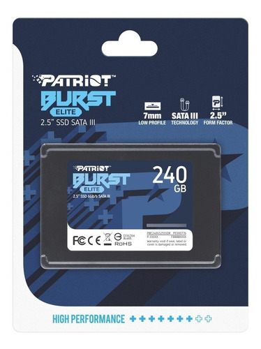 [A38000] SSD 240GB PATRIOT BURST MODELO:PBE240GS25SSDR