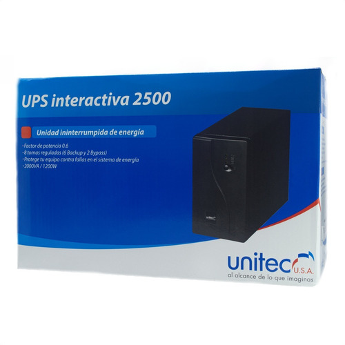 [A9618] UPS 2500 UNITEC/2000VA/1200W/ UN-I 2500