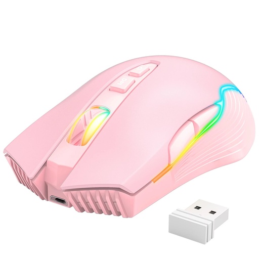 [ICW905P] Mouse Gamer Inalambrico CW905 Rosa Pink Onikuma