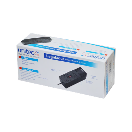 [K1200VA] ESTABILIZADOR UNITEC 1200W 8 TOMAS U-1200