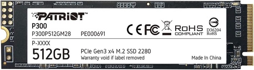 [K89417] DISCO SSD M.2 NVME PCIe Gen 3x4 512GB P300 PATRIOT
