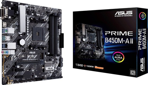 [KB450MAII] Board ASUS Prime B450M-A II AMD AM4 Ryzen 5000, 3ª/2ª/1ª