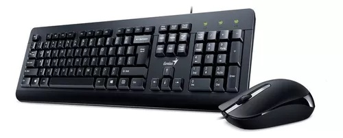 [KM160] Kit de teclado y mouse Alámbrico Genius KM-160 de color negro