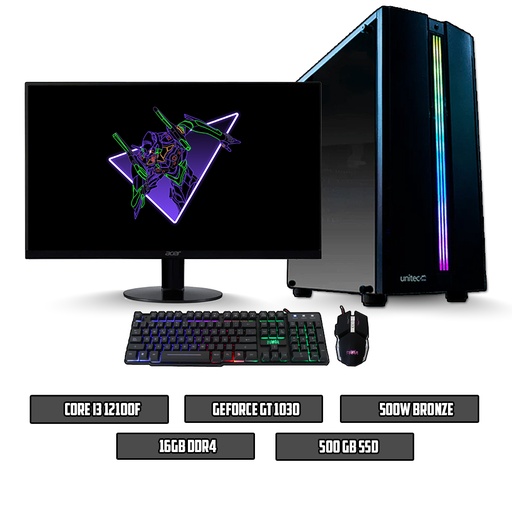 [ENS006] PC ZERO COMPLETO (MONITOR, MOUSE Y TECLADO)