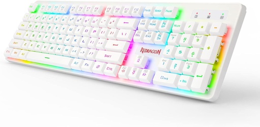 [K00142] Teclado Redragon DYAUS Pro K509P Pro inalámbrico Blanco, 2.4G y teclado Bluetooth, retroiluminado RGB con 104 teclas