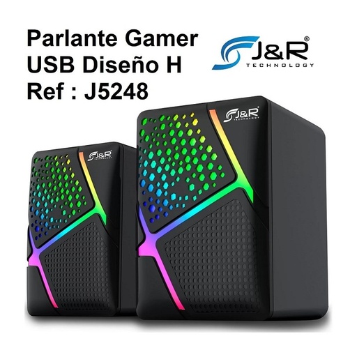 [J5248] Parlantes JYR Gaming Speaker RGB J5248