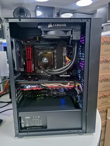 [B00187] CPU UNITEC RGB INTEL I7 6800K B.MSI A99X DDR4 24GB M.2 NVME 256GB HHD 500 T.V 1060 6GB VIDRIO TEMPALDO