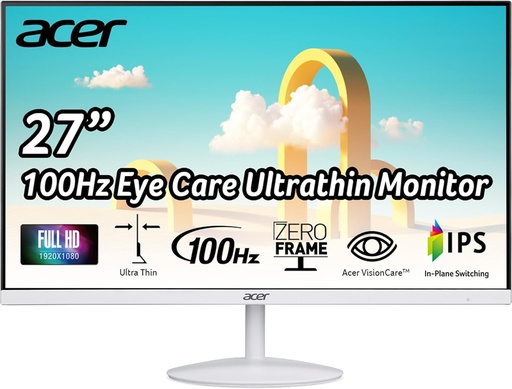 [MWN001] Acer SB272 Ewi Monitor de oficina para juegos IPS de marco cero Full HD