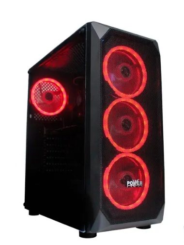 [AL18] CHASIS POWER GROUP L18 4 COOLERS RGB CON FUENTE 350W