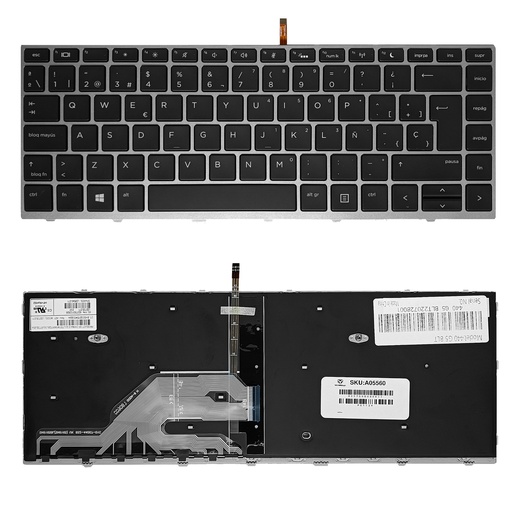 [A05560] TECLADO COMPATIBLE PORTATIL HP PROBOOK 430 G5 440 G5 445 G5 RETROILUMINADO